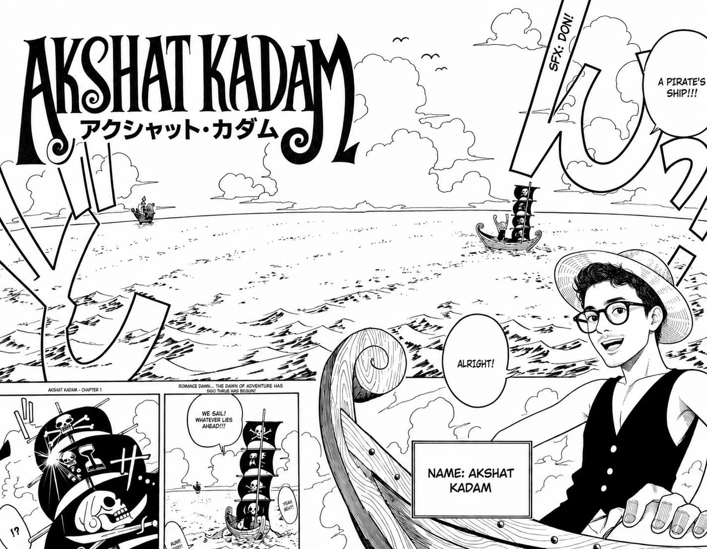 Illustrated manga cover introducing Akshat Kadam